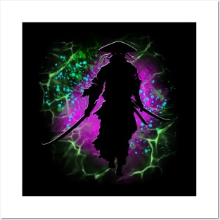 Neon Samurai Posters and Art